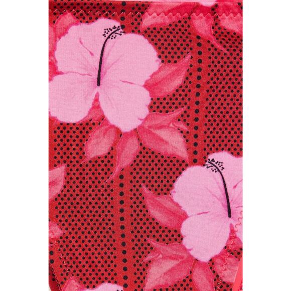 Fisch Pinel Ruched Floral print Stretch-econyl Halterneck Bikini Top Papaya - S - Picture 4 of 6